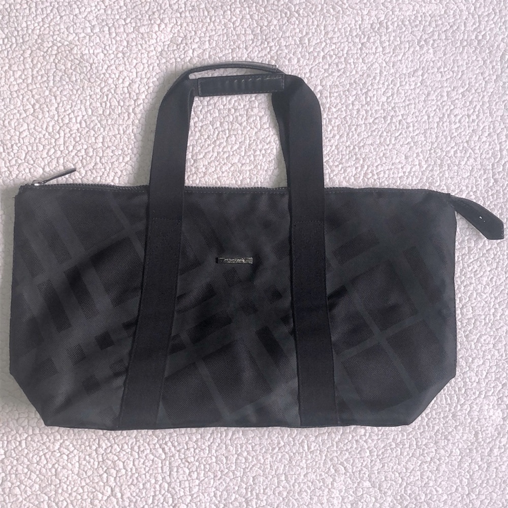 Burberry black canvas tote bag